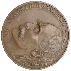 Zweite Republik, Erster Jahrestag des Todes von Józef Piłsudski Medaille 1936