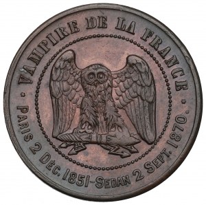 Francúzsko, satirický žetón Napoleon III 1870