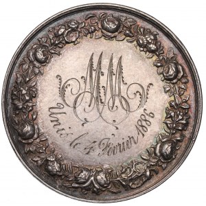 France, médaille de mariage 1886