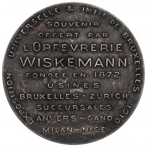 Belgien, Medaille der Weltausstellung Brüssel 1910