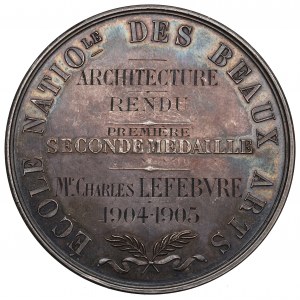 Frankreich, Medaille der Schule der Schönen Künste, 2. Preis 1904-05