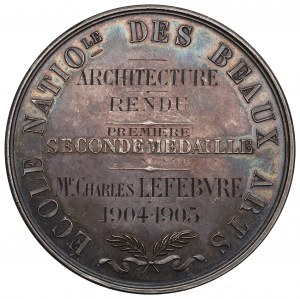 Frankreich, Medaille der Schule der Schönen Künste, 2. Preis 1904-05