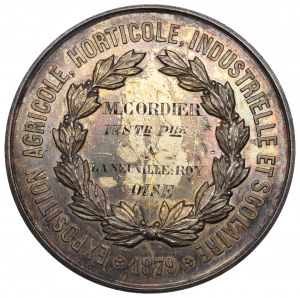 France, médaille de prix Exposition de Beauvais 1879