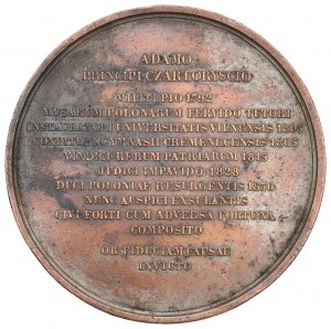 Poľsko, medaila Adama Czartoryského - jednostranná kópia z 19. storočia