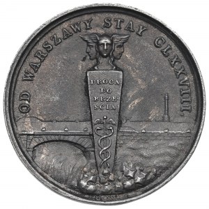 Partition de la Russie, Médaille de la route Varsovie-Brest frappée - copie ancienne 19e siècle (Bialogon)
