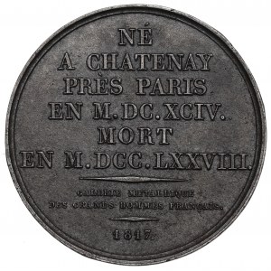 Frankreich, Medaille von Voltaire - alte Kopie