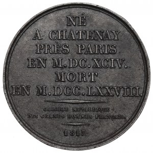 Frankreich, Medaille von Voltaire - alte Kopie