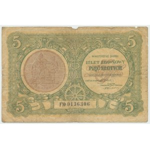II RP, 5 zloty 1925 F