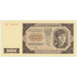 République populaire de Pologne, 500 zlotys 1948 CC
