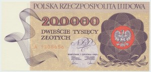 Poľská ľudová republika, 200 000 zlotých 1989 A