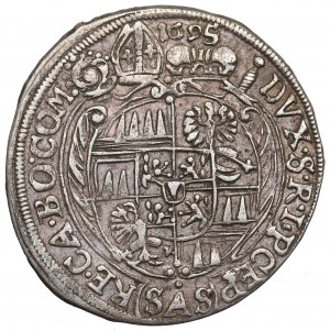 Bohême, Charles II de Liechtenstein, 3 krajcars 1695 SAS, Kroměříž