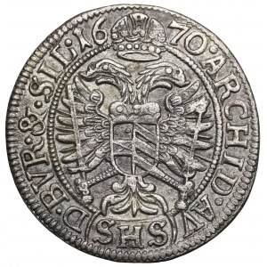 Schlesien under Habsburg, Leopold I, 3 kreuzer 1670, Breslau