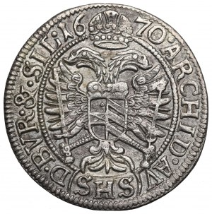 Schlesien under Habsburg, Leopold I, 3 kreuzer 1670, Breslau