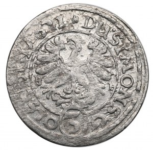 Slesia, Ducato di Oleśnica, Enrico Venceslao e Carlo Federico, 3 krajcars 1621 BH