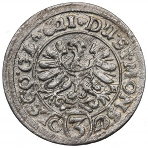 Silesia, Duchy of Oleśnica, Henry Wenceslas and Charles Frederick, 3 krajcars 1621 BH