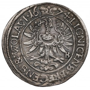 Sliezsko, vojvodstvo Legnicko-Brzesko-Wołowskie, Jerzy Wilhelm, 3 krajcary 1674, Brzeg
