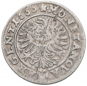 Schlesien, Herzogtum Legnicko-Brzeskie, Jerzy, 3 krajcary 1660, Brzeg