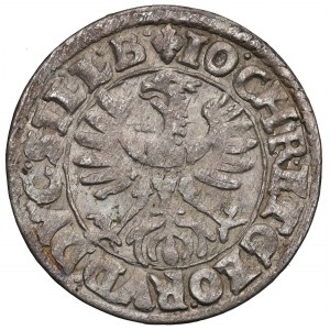 Sliezsko, Legnicko-brzeské kniežatstvo, Jan Chrystian a Jerzy Rudolf, 3 krajcary 1618, Zloty Stok