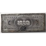 USA, Bar of 1,000 silver dollars - Pound of silver (498 kg)