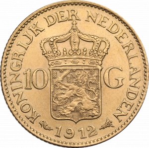 Nizozemsko, 10 guldenů 1912