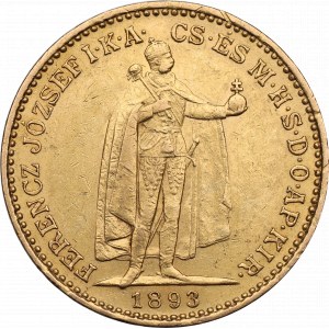 Hongrie, François-Joseph, 20 couronnes 1893