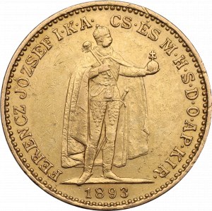 Hungary, Franz Joseph, 20 crowns 1893