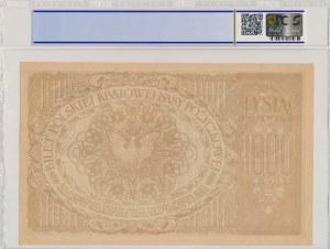 II RP, 1000 poľských mariek 1919 AD - PCGS 63