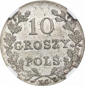 November Uprising, 10 pennies 1831 - NGC MS64