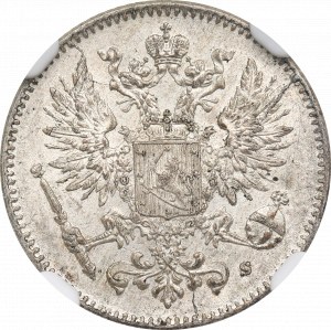 Russian occupation of Finland, 50 pennia 1916 - NGC MS65