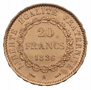 France, 20 francs 1886