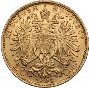 Austria, Francesco Giuseppe I, 20 corone 1895