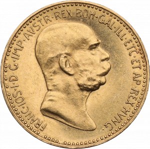 Austria, Francesco Giuseppe I, 10 corone 1908