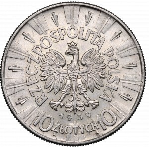 Deuxième République, 10 zlotys 1939 Pilsudski