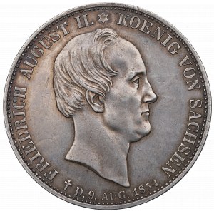 Germania, Sassonia, Federico Augusto II, Thaler 1854