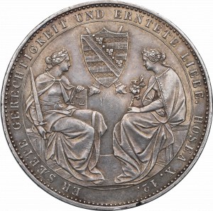 Germany, Saxony, Friedrich August II, taler 1854