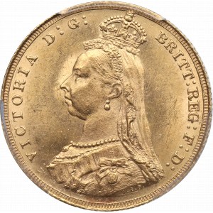 Gran Bretagna, Vittoria, Sovrana 1887 - PCGS MS64