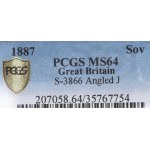 Gran Bretagna, Vittoria, Sovrana 1887 - PCGS MS64