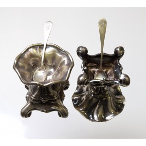 France, Pair of salt shakers with spoons