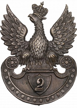 Poland, Eagle 1916 with numeral 2nd Infantry Regiment prod. Grynszpan - RARE