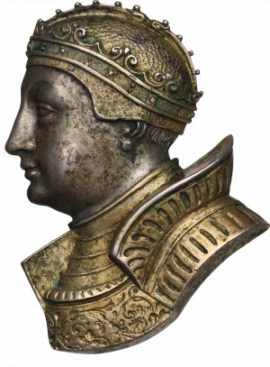 In sovrimpressione, busto di Sigismondo I il Vecchio