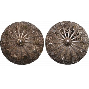 Poland(?), Pair of kontusz buttons 19th century