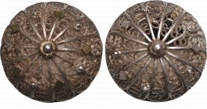 Pologne ( ?), Paire de boutons de kontusz 19e siècle