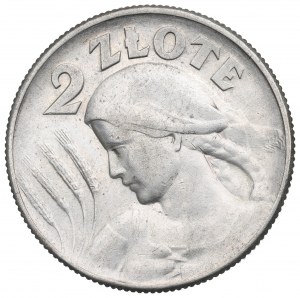 II RP, 2 zloty 1925 (con punto), orecchie da donna di Londra