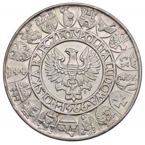Repubblica Popolare di Polonia, 100 zloty 1966 Mieszko i Dąbrówka - Prova d'argento