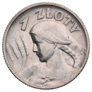 II RP, 1 zl. 1925 (s bodkou), Londýn Žena a uši