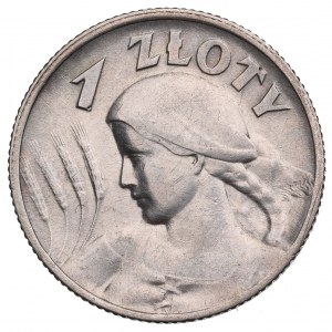 II RP, 1 złoty 1925 (z kropką), Londyn Kobieta i kłosy