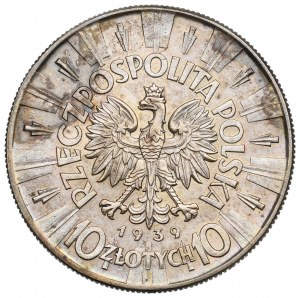 II Republic of Poland, 10 zloty 1939 Pilsudski