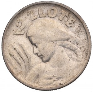 II RP, 2 złote 1924 (odwrotka), Filadelfia Kobieta i kłosy