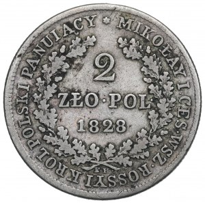Royaume de Pologne, Nicolas Ier, 2 zlotys 1828