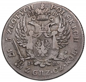 Poľské kráľovstvo, Alexander I., 5 zlatých 1817 IB